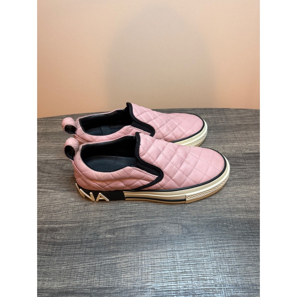 Dolce & Gabbana Pink Quilted Nylon Portofino Slip On Sneakers CK1803 Size 37 - Picture 2 of 7
